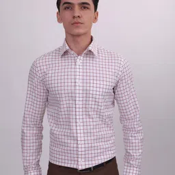 LOUIS STITCH Comfort Windowpane Checked Cotton Formal Shirt-picture-26