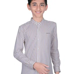 ONE SKY Boys Straight Opaque Striped Casual Shirt-image-2