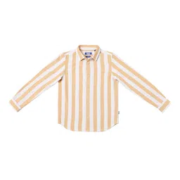 Jack & Jones Boys Beige Opaque Striped Casual Shirt-picture-23