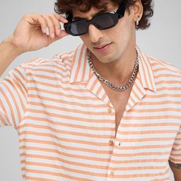 VASTRADO Men Classic Horizontal Stripes Opaque Striped Casual Shirt-picture-43