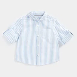 mothercare Infants Boys Striped Cotton Casual Shirt-image-26