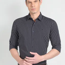 Arrow New York Slim Fit Striped Formal Shirt-image-42