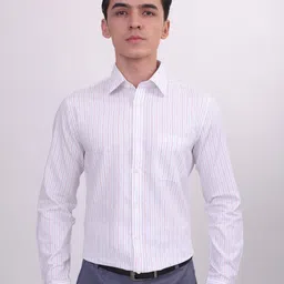 LOUIS STITCH Comfort Vertical Striped Cotton Formal Shirt-picture-21