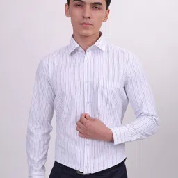 LOUIS STITCH Vertical Striped Comfort Pure Cotton Formal Shirt-picture-15