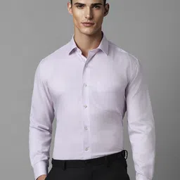 Luxure by Louis Philippe Spread Collar Pure Cotton Formal Shirt-picture-31