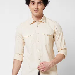 SPYKAR Spread Collar Cotton Casual Shirt-image-25
