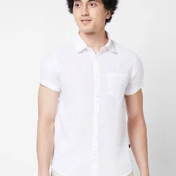 SPYKAR Spread Collar Linen Casual Shirt-picture-13