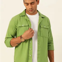 JAVINISHKA Unisex India Slim Regular Fit Overshirt Spread Collar Pure Cotton Casual Shirt-picture-42