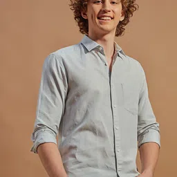 THINC Men Spread Collar Vertical Striped Casual Shirt-picture-49