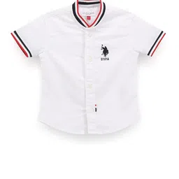 U.S. Polo Assn. Kids Boys Classic Mandarin Collar Oxford Pure Cotton Casual Shirt-picture-20