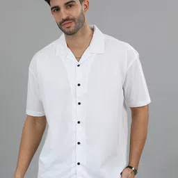 Bushirt Classic Spread Collar Short Sleeves Oversized Casual Shirt-picture-16