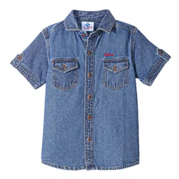 TONYBOY Boys Premium Fit Spread Collar Short Roll Up Sleeves Casual Shirt-picture-11
