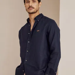 Andamen Premium Men Linen Button Down Collar Shirt-image-73