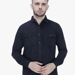 Kuons Avenue Smart Slim Fit Denim Casual Shirt-picture-34