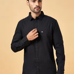 BYFORD by Pantaloons Men Black Slim Fit Opaque Casual Shirt-picture-16