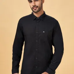 BYFORD by Pantaloons Men Black Slim Fit Opaque Casual Shirt-picture-21