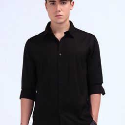 Flying Machine Men Spread Collar Micro Checked Cotton Casual Shirt-picture-12