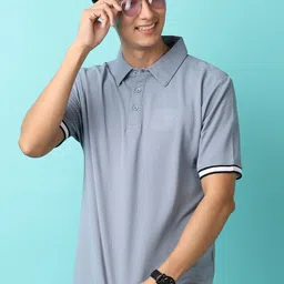 V-Mart Polo Collar Short Sleeves Regular Fit Casual T-Shirt-picture-18