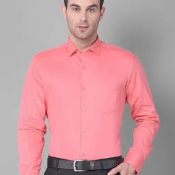 Canary London Smart Spread Collar Cotton Formal Shirt-image-76