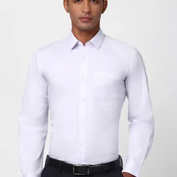 Peter England Men Solid Spread Collar Formal Shirt image 1
