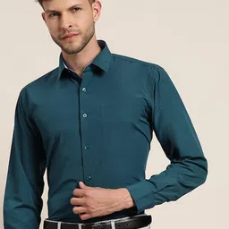 Hancock Standard Slim Fit Wrinkle Resistant Spread Colar Formal Shirt-picture-21