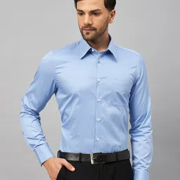 LOUIS STITCH Comfort Micro Checks Spread Collar Cotton Formal Shirt-picture-10