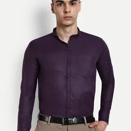 KRAASA Band Collar Classic Pure Cotton Formal Shirt-picture-28