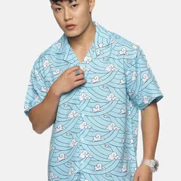 Fans Army Demon Slayer Tanjiro Printed Oversized Casual Shirt-picture-31