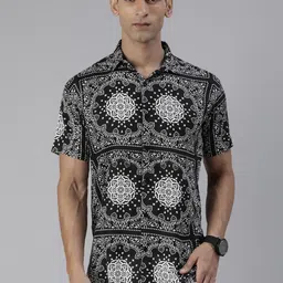 Joven Slim Fit Floral Printed Casual Shirt-picture-32