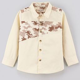 ARIAS By LARA DUTTA Boys Abstract Printed Cotton Spread Collar Curved Casual Shirt-picture-0