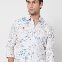 Mufti Slim Fit Floral Opaque Floral Printed Cotton Casual Shirt-picture-43