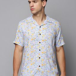 SHOWOFF Comfort Floral Printed Cuban Collar Casual Shirt-picture-37
