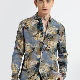 Banana Club Men Classic Floral Opaque Printed Casual Shirt-picture-24