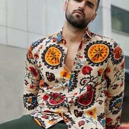 Campus Sutra Men Classic Floral Opaque Printed Casual Shirt-picture-10