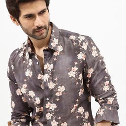 RARE RABBIT Men Drang Regular Fit Floral Printed Shirt-picture-32