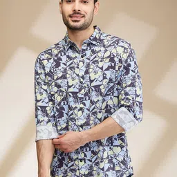 Being Human Men Slim Fit Floral Opaque Printed Casual Shirt-image-44