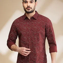Being Human Men Slim Fit Floral Opaque Printed Casual Shirt-picture-29