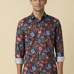 Allen Solly Floral Printed Slim Fit Cotton Opaque Casual Shirt-image-2