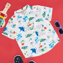 Pantaloons Baby Boys Opaque Printed Casual Shirt-picture-25