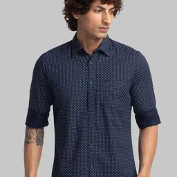 Parx Micro Ditsy Printed Pure Cotton Slim Fit Casual Shirt-image-96