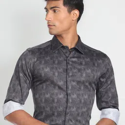 Arrow New York Slim Fit Abstract Printed Casual Shirt-picture-36