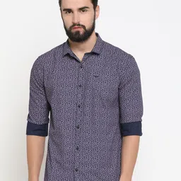 SHOWOFF Men Standard Slim Fit Opaque Printed Casual Shirt-image-91