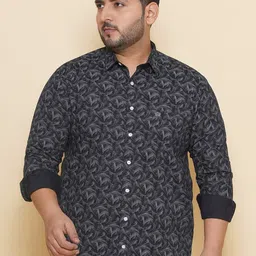John Pride Plus Size Abstract Printed Pure Cotton Casual Shirt-picture-35