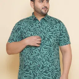 John Pride Plus Size Floral Printed Pure Cotton Casual Shirt-picture-15