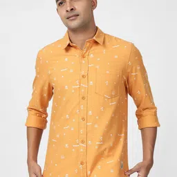 Lee Men Slim Fit Printed Casual Cotton Shirt-image-3