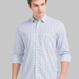 Parx Men Blue Slim Fit Floral Printed Casual Shirt-image-78