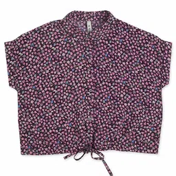 Pepe Jeans Girls Pink Floral Printed Casual Shirt-image-34