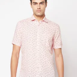 Crimsoune Club Men Comfort Conversational Printed Casual Pure Cotton Shirt-image-38