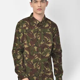 Woodland Men Multicoloured Camouflage Printed Cotton Casual Shirt-picture-35