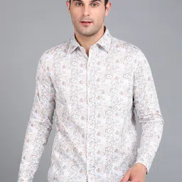 ZNX Clothing Premium Floral Printed Cotton Formal Shirt-picture-14